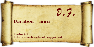 Darabos Fanni névjegykártya